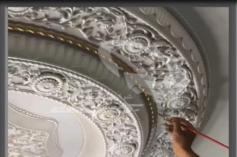 نقاشی دیواری و سقفی با پتینه و ورق طلا در شیراز