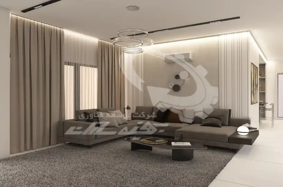 طراحی و اجرای سالن نشیمن نئوکلاسیک در شیراز