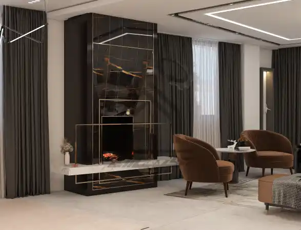 طراحی و اجرای سالن پذیرایی مدرن در شیراز