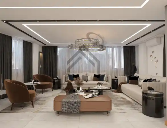 طراحی و اجرای سالن پذیرایی مدرن در شیراز