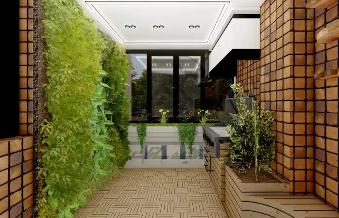 طراحی و اجرای تراس مدرن در شیراز