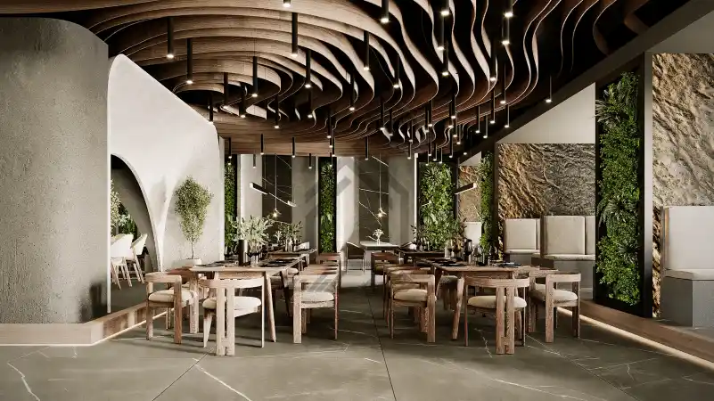 طراحی و اجرای دکوراسیون رستوران در شیراز