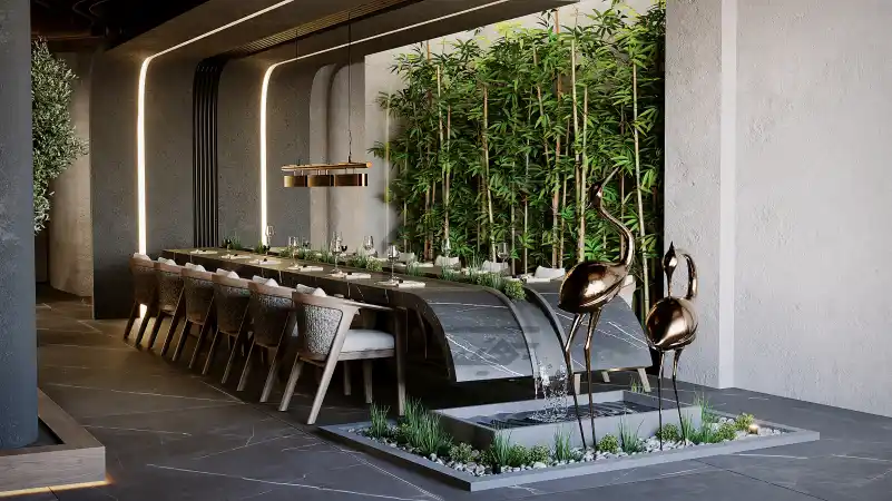 طراحی و اجرای دکوراسیون رستوران در شیراز