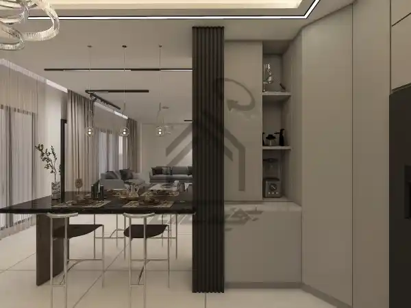 طراحی و اجرای آشپزخانه نئوکلاسیک در شیراز