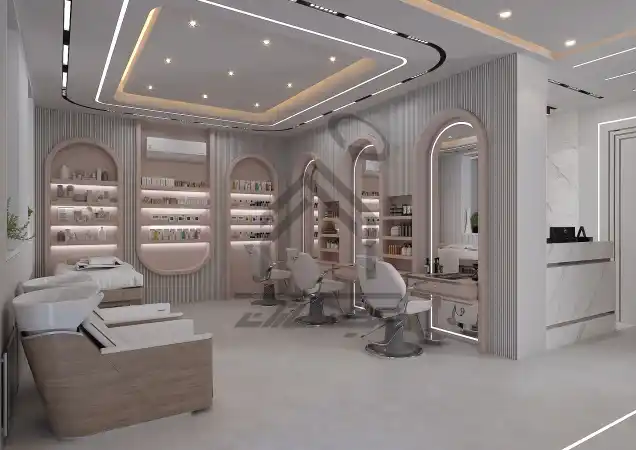 طراحی و اجرای سالن زیبایی مدرن در شیراز