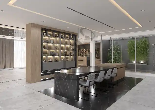 ساخت کابینت مدرن با میز بار در شیراز