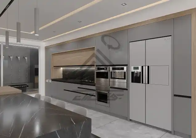 ساخت کابینت مدرن با میز بار در شیراز