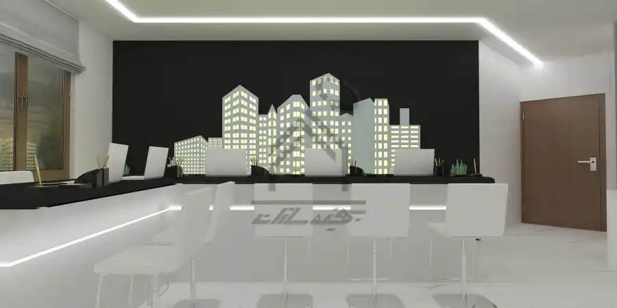 طراحی داخلی بنگاه املاک در شیراز