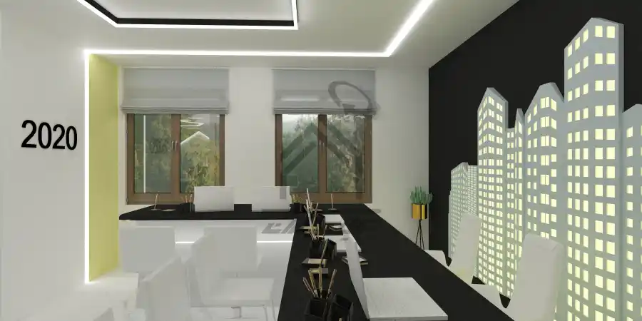 طراحی داخلی بنگاه املاک در شیراز