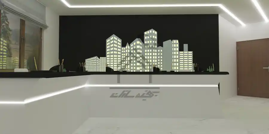 طراحی داخلی بنگاه املاک در شیراز