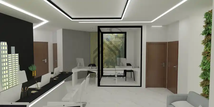 طراحی داخلی بنگاه املاک در شیراز