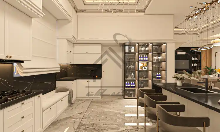 طراحی داخلی ویلا نئوکلاسیک در شیراز