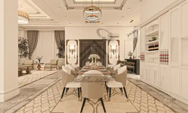 طراحی داخلی ویلا نئوکلاسیک در شیراز
