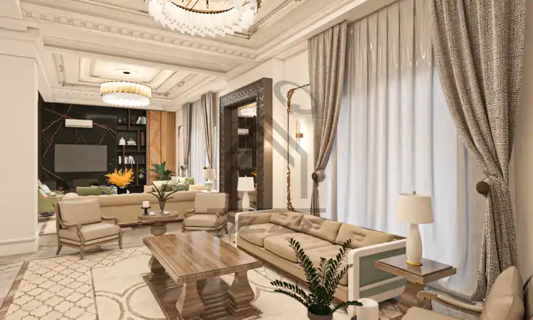 طراحی داخلی ویلا نئوکلاسیک در شیراز