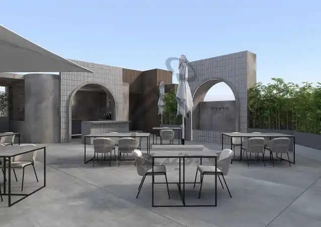 طراحی رستوران فضای باز در شیراز