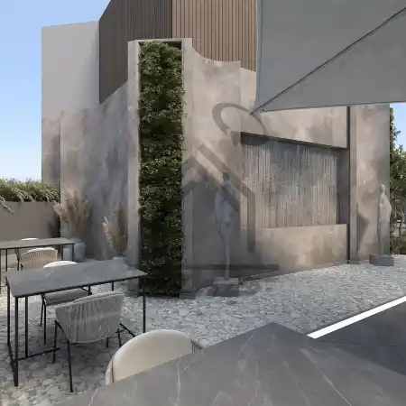 طراحی رستوران فضای باز در شیراز