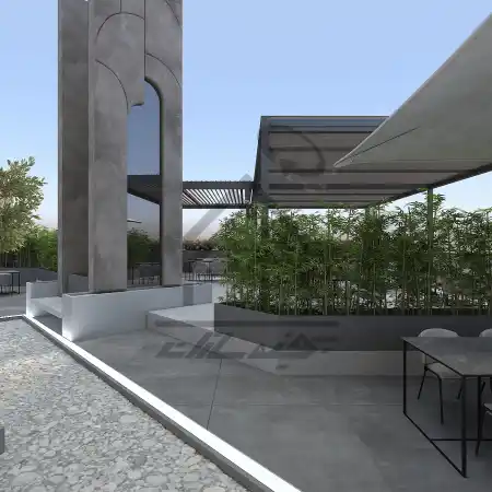 طراحی رستوران فضای باز در شیراز