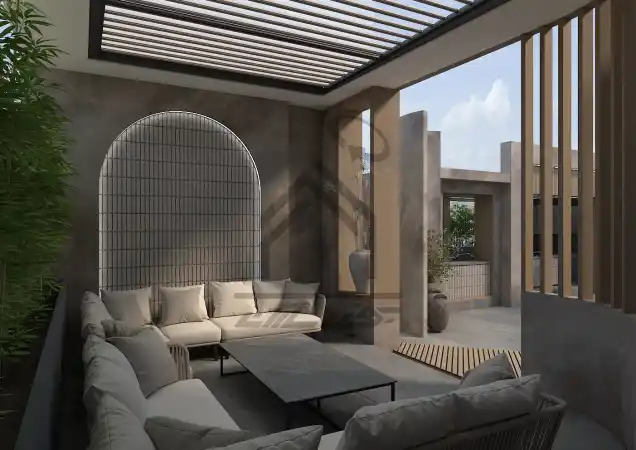 طراحی رستوران فضای باز در شیراز