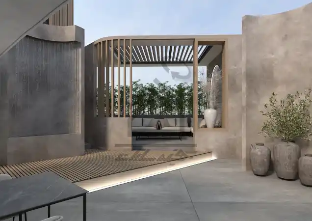 طراحی رستوران فضای باز در شیراز