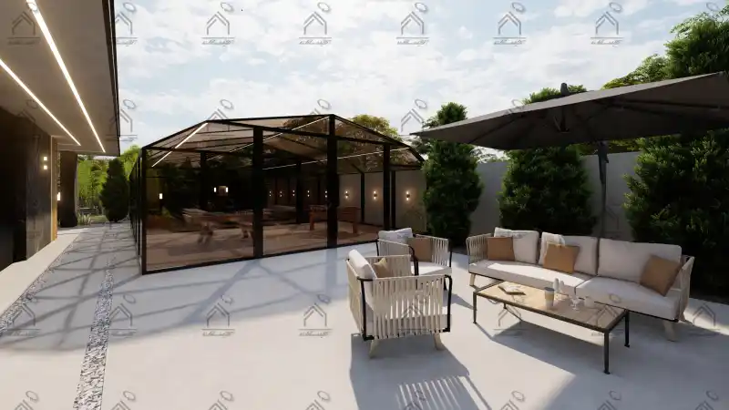 طراحی و اجرای باغ ویلا مدرن در شیراز