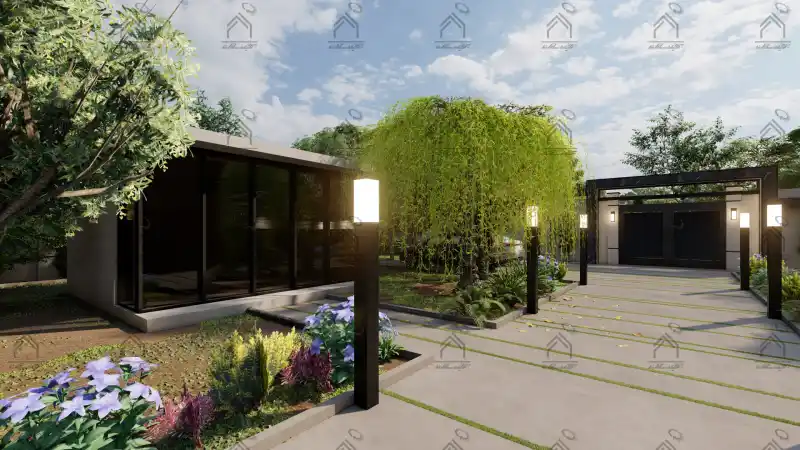 طراحی و اجرای باغ ویلا مدرن در شیراز