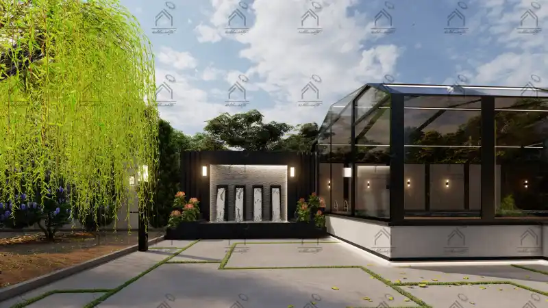 طراحی و اجرای باغ ویلا مدرن در شیراز