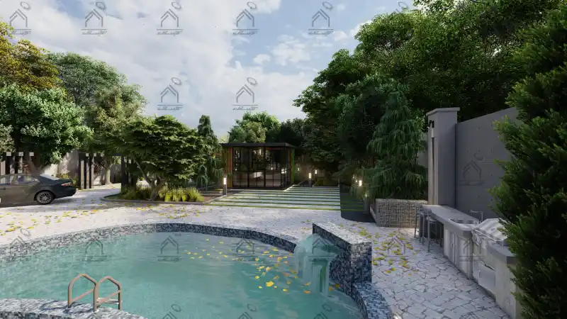 طراحی و اجرای باغ ویلا مدرن در شیراز