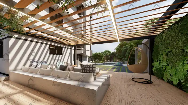 طراحی و اجرای باغ ویلا مدرن در شیراز