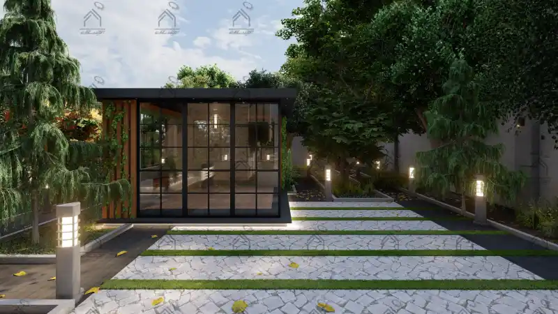 طراحی و اجرای باغ ویلا مدرن در شیراز