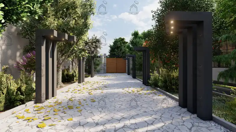 طراحی و اجرای باغ ویلا مدرن در شیراز