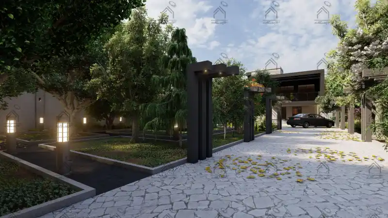 طراحی و اجرای باغ ویلا مدرن در شیراز