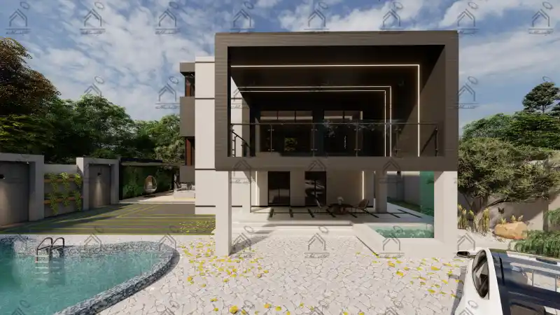 طراحی و اجرای باغ ویلا مدرن در شیراز