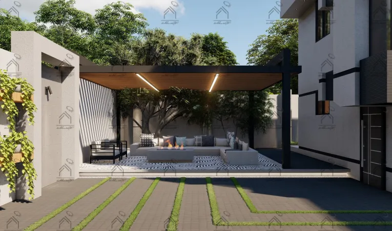 طراحی و اجرای باغ ویلا مدرن در شیراز