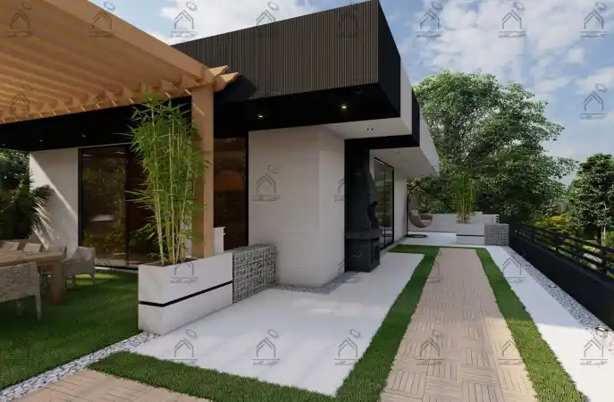 طراحی باغ ویلا مدرن در شیراز