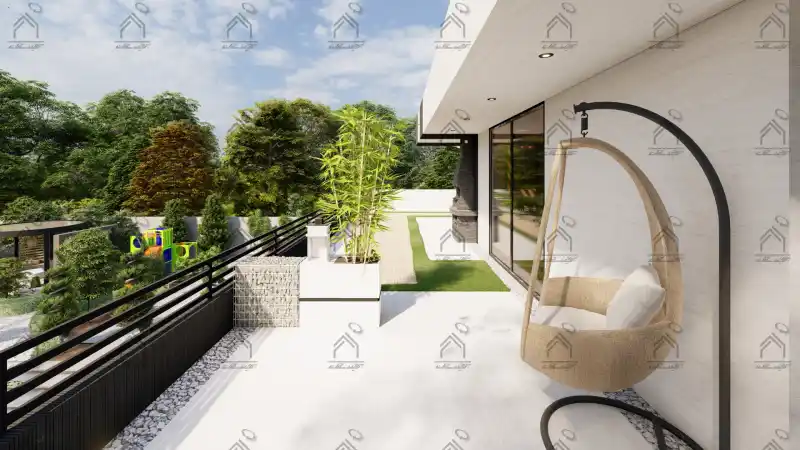 طراحی باغ ویلا مدرن در شیراز