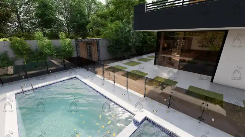 طراحی باغ ویلا مدرن در شیراز