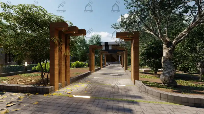 طراحی باغ ویلا مدرن در شیراز