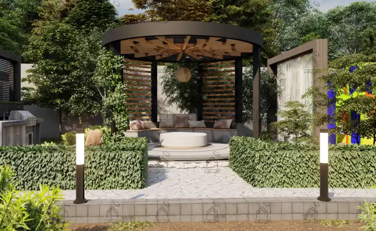 طراحی باغ ویلا مدرن در شیراز