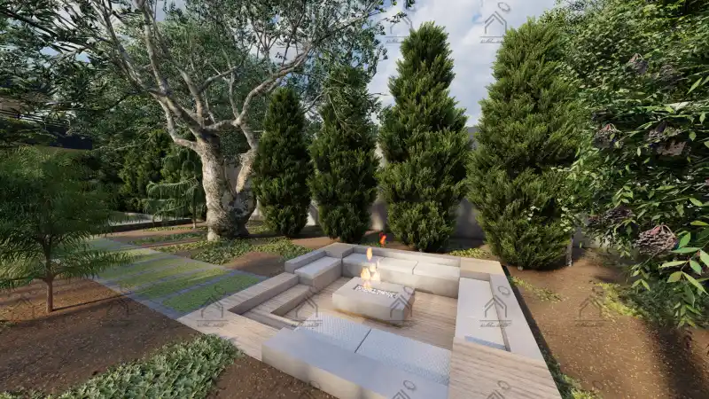 طراحی باغ ویلا مدرن در شیراز