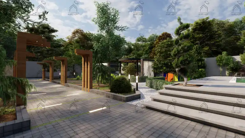 طراحی باغ ویلا مدرن در شیراز