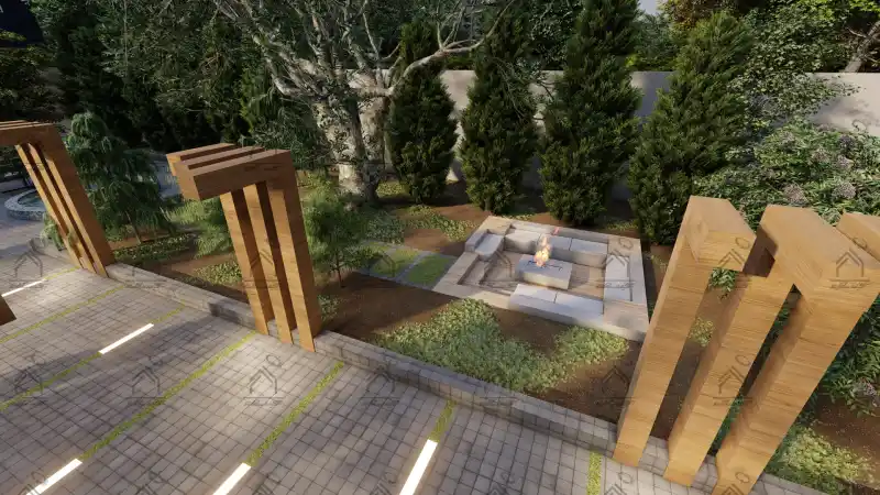 طراحی باغ ویلا مدرن در شیراز