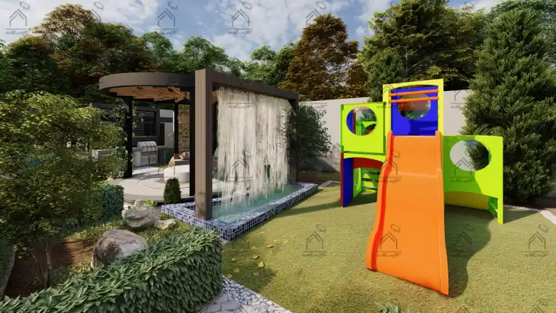 طراحی باغ ویلا مدرن در شیراز