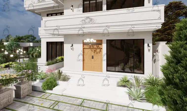 طراحی باغ ویلا کلاسیک در شیراز