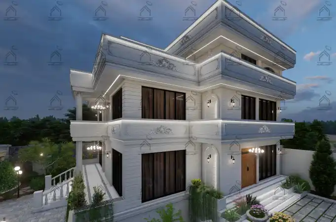 طراحی باغ ویلا کلاسیک در شیراز