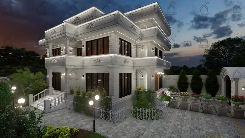 طراحی باغ ویلا کلاسیک در شیراز