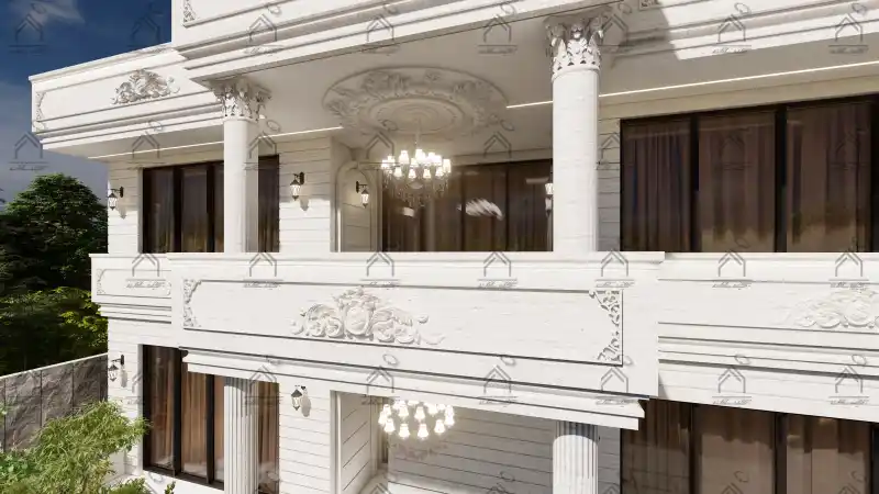 طراحی باغ ویلا کلاسیک در شیراز