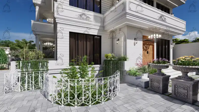 طراحی باغ ویلا کلاسیک در شیراز