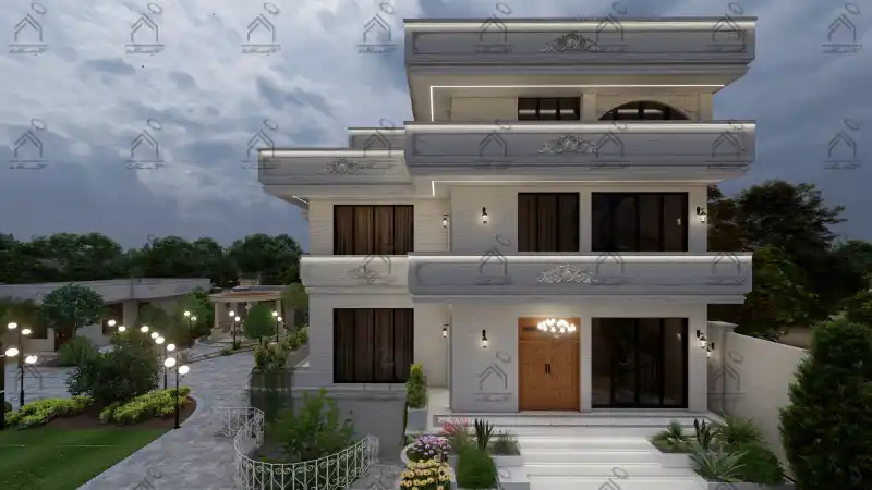 طراحی باغ ویلا کلاسیک در شیراز