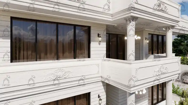 طراحی باغ ویلا کلاسیک در شیراز