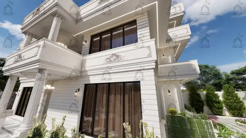 طراحی باغ ویلا کلاسیک در شیراز